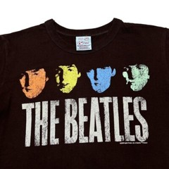 THE BEATLES (2009) John Paul George Ringo Pop Rock Band T-Shirt XS Brown