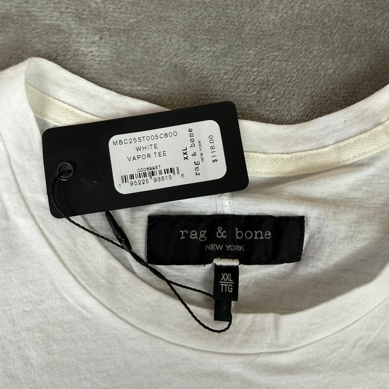 Rag & Bone Vapor Tee T-Shirt Mens XXL White Stretch Pima Cotton $118 New NWT gallery