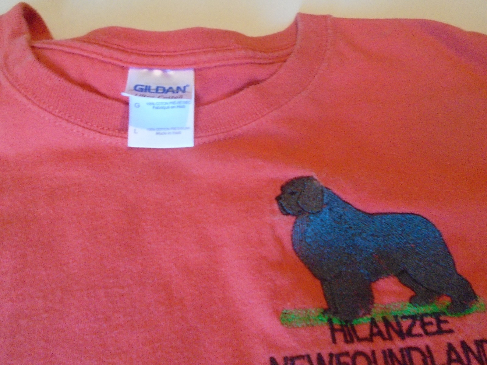 Vintage Hilanzee Newfoundland Dog T-Shirt Size L black dog gentle giant cotton gallery