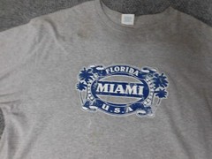 Miami Florida Mens Shirt Large gray pullover