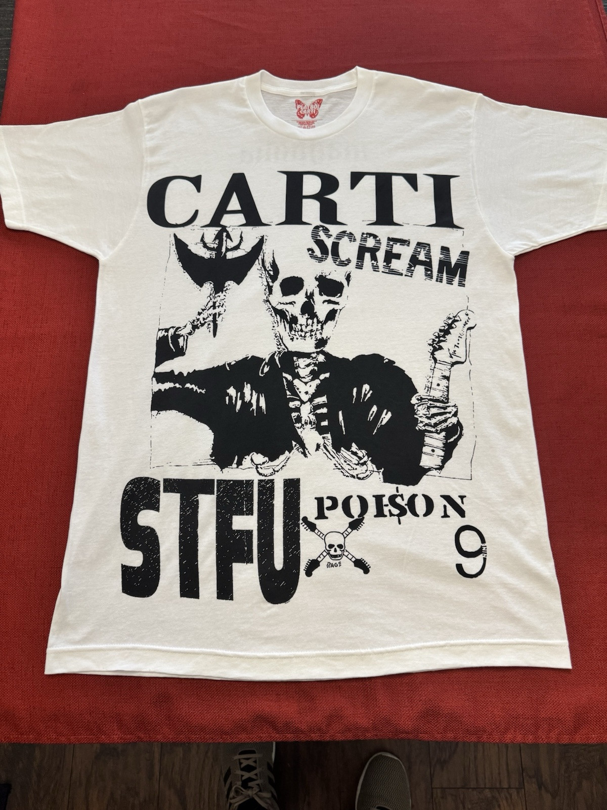 🔥Rare~Authentic 2018 Playboi Carti Magnolia Tour T-Shirt-NEW-Lg~Skeleton/Scream