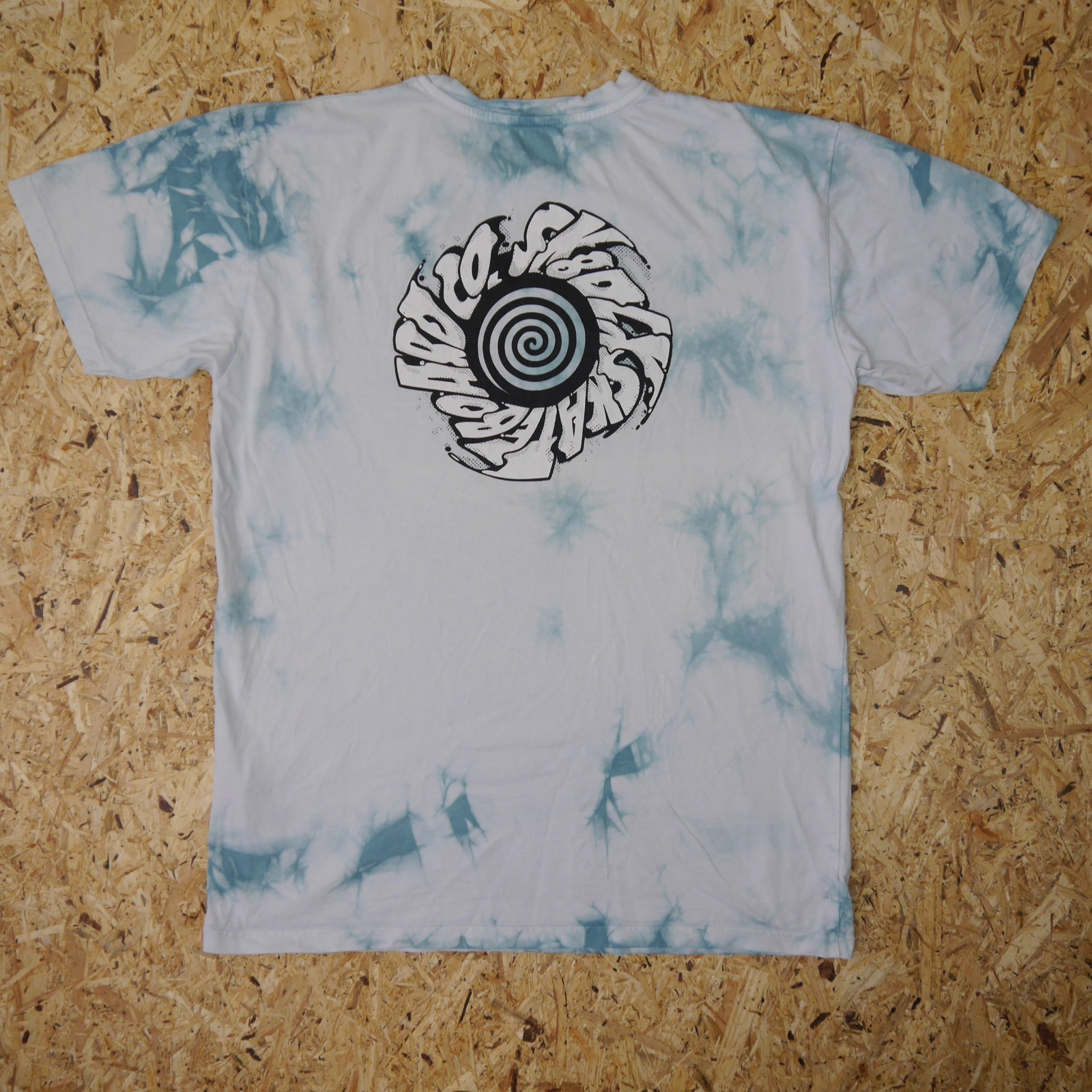 Skatedeluxe Tie Dye T Shirt Mens M White Blue Back Print Skate Tee gallery