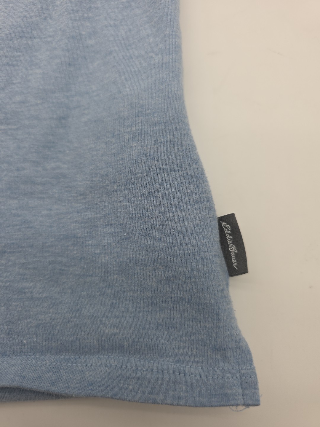 Eddie Bauer Henley Men Large Graphic Print Logo Blue.#44264 gallery
