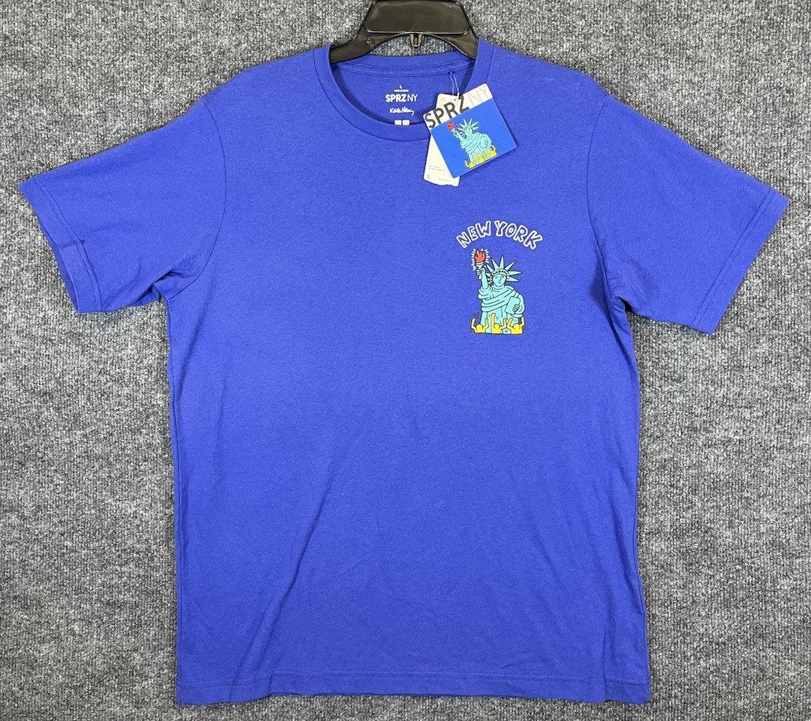 SPRZ NY Keith Haring UNIQLO Graphic Tshirt Blue US size L New York