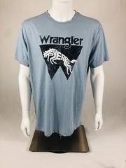 Wrangler Brand Logo 75 Years Blue Graphic T-Shirt Mens Size XL New without Tags