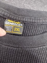 GemRock Heavy Weight Men Size 2XL Black Long Sleeve Waffle Texture Thermal Shirt