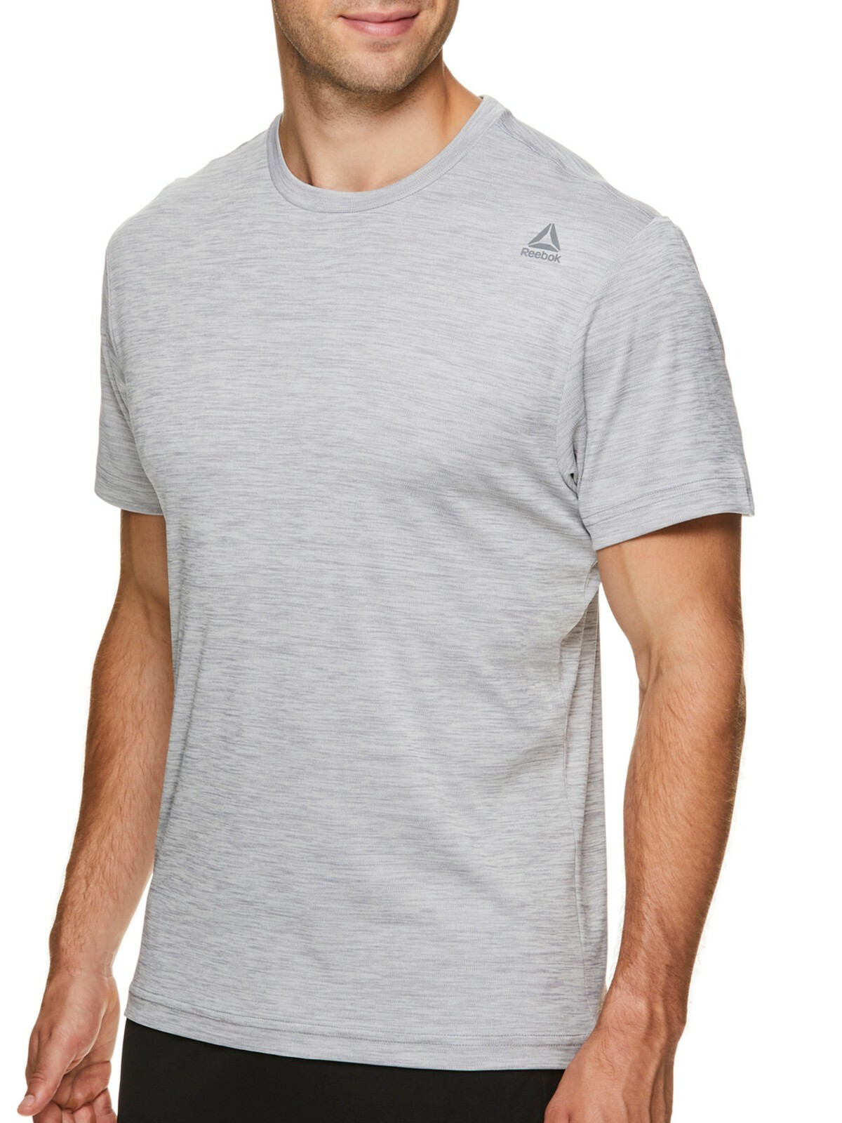 Reebok Neptune Crewneck Shirt Gym Exercise Sleet Heather Men's Medium-XL gallery