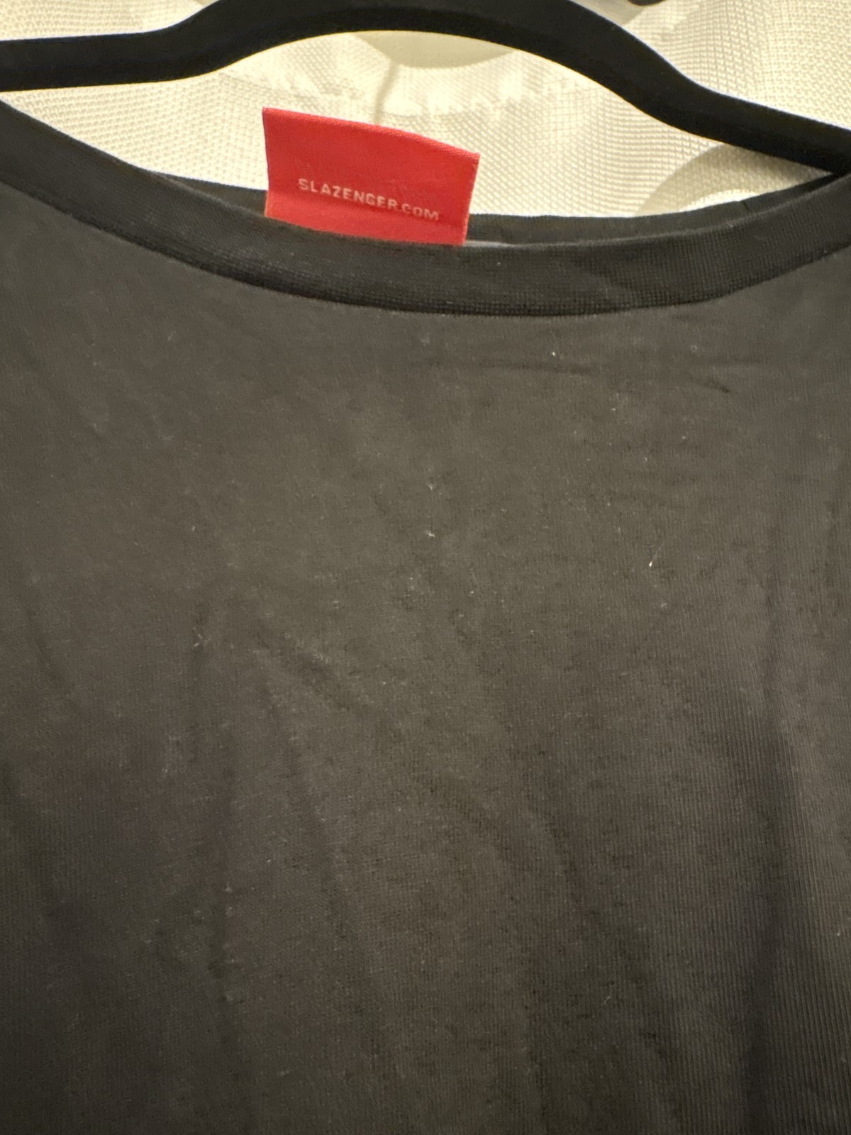 Slazenger Black T-Shirt Men's US 2XL Short Sleeve Crew Neck Embroidered Logo gallery