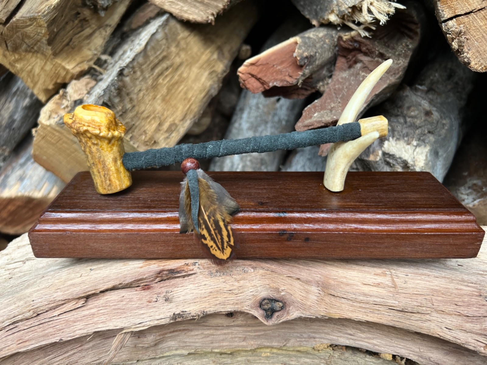 6″  Antler stag Pipe / with screens  E9