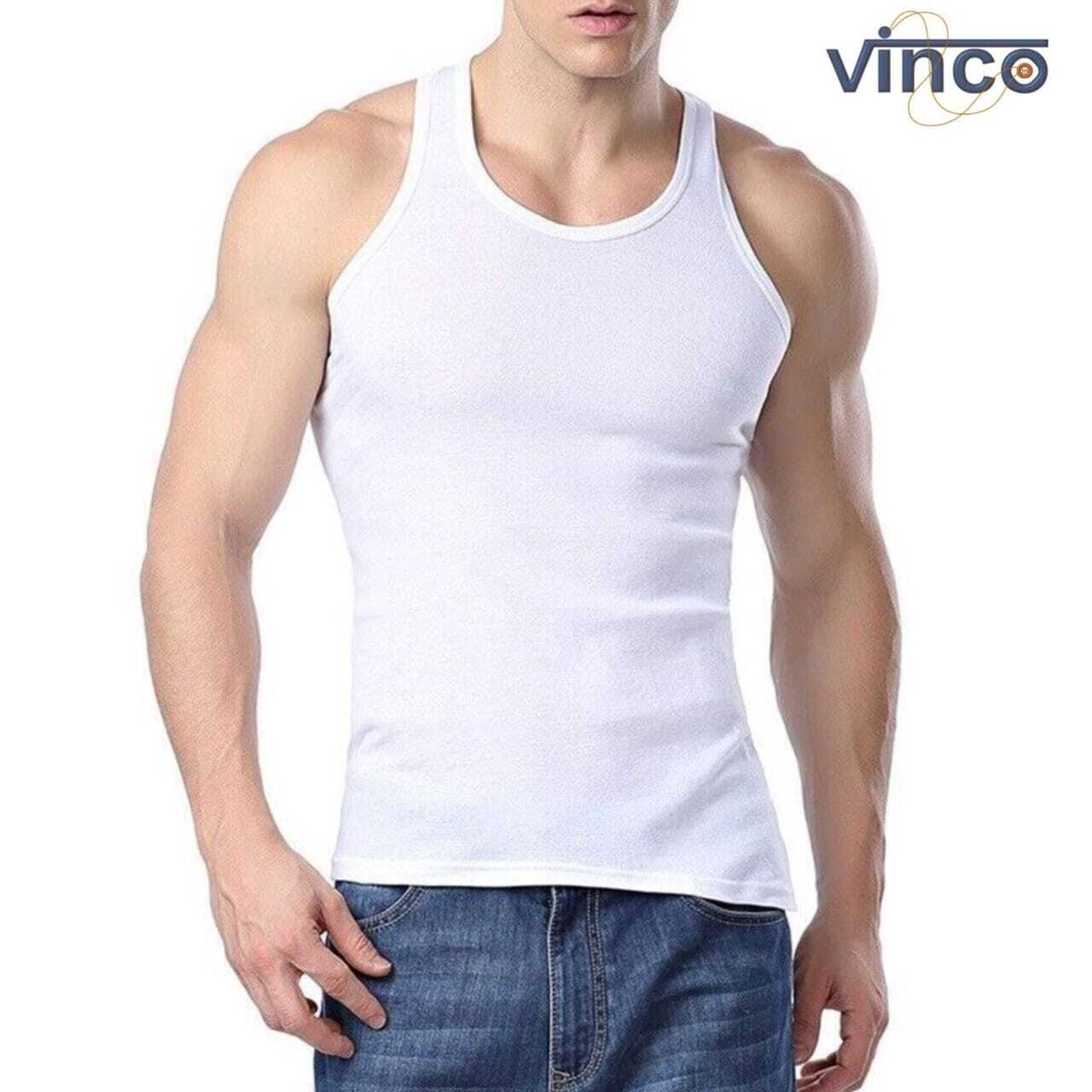 Men Tank Top 100%Cotton Ribbed White A-Shirt Wife Beater Undershirts Size:S-4XL gallery