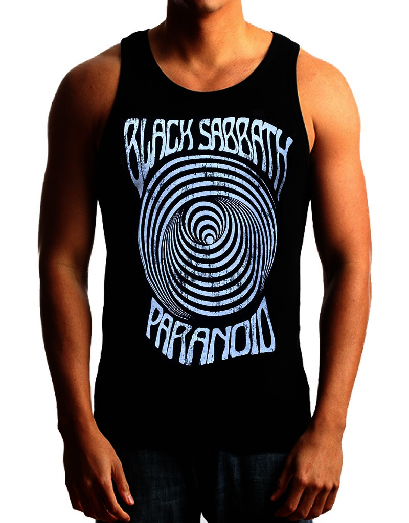 BLACK SABBATH PARANOID Heavy Metal Band Black Tank Top