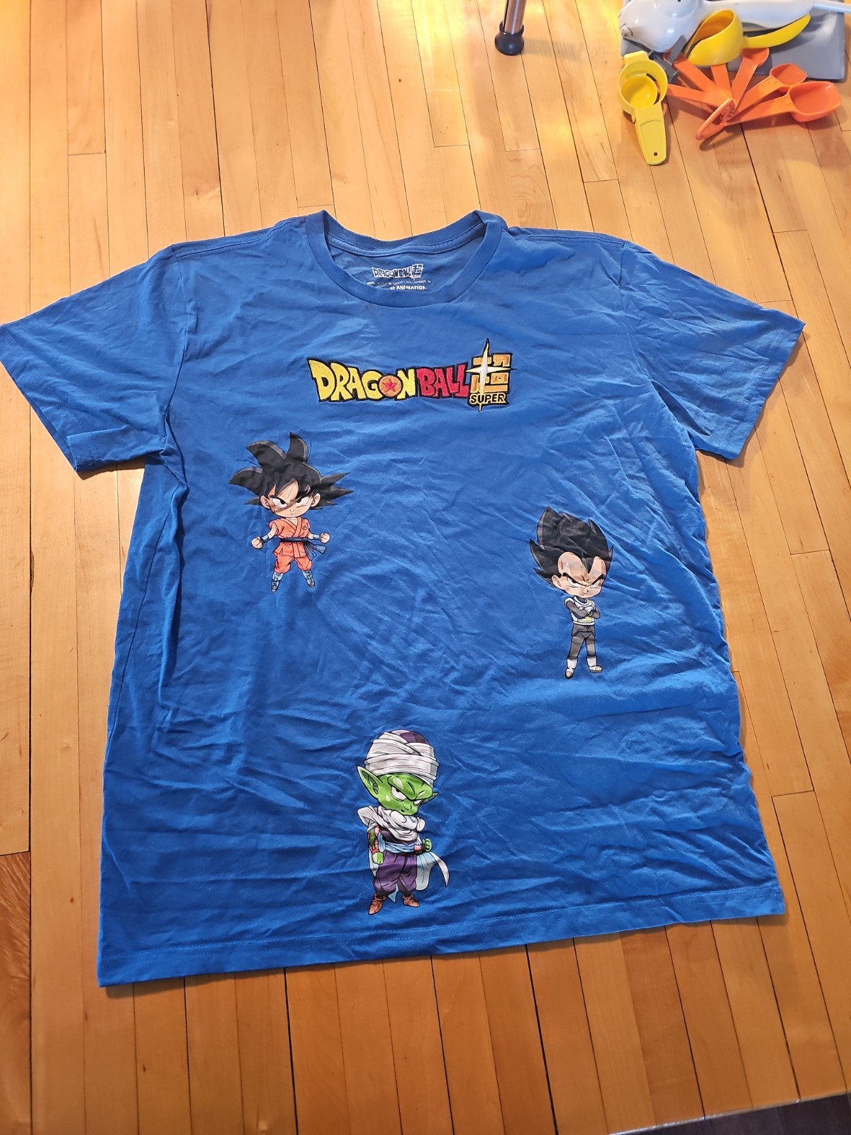 Dragon Ball Super Blue Chibi Adult T Shirt Size L Goku Piccolo Vegeta Shenron gallery