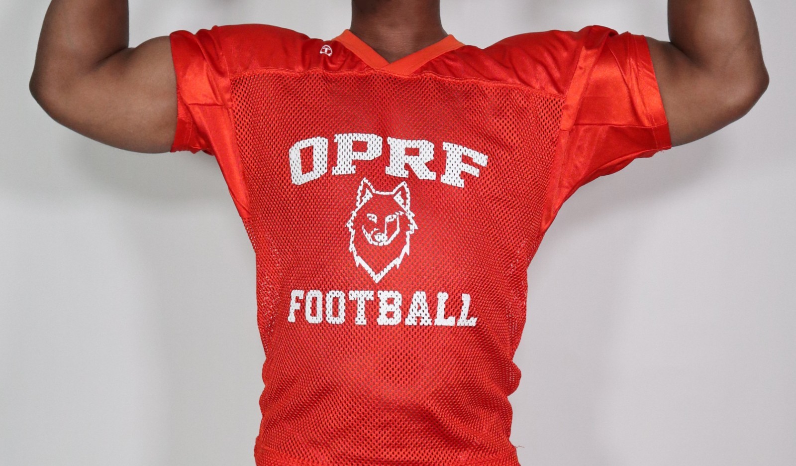 MEN'S SHORT SLEEVE ORANGE MESH FOOTBALL SHIRT SIZE S-M gallery