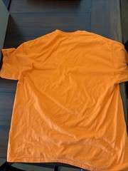 Men’s Orange Polyester Elastane Crew Neck Short Sleeve T-Shirt XL Regular A2