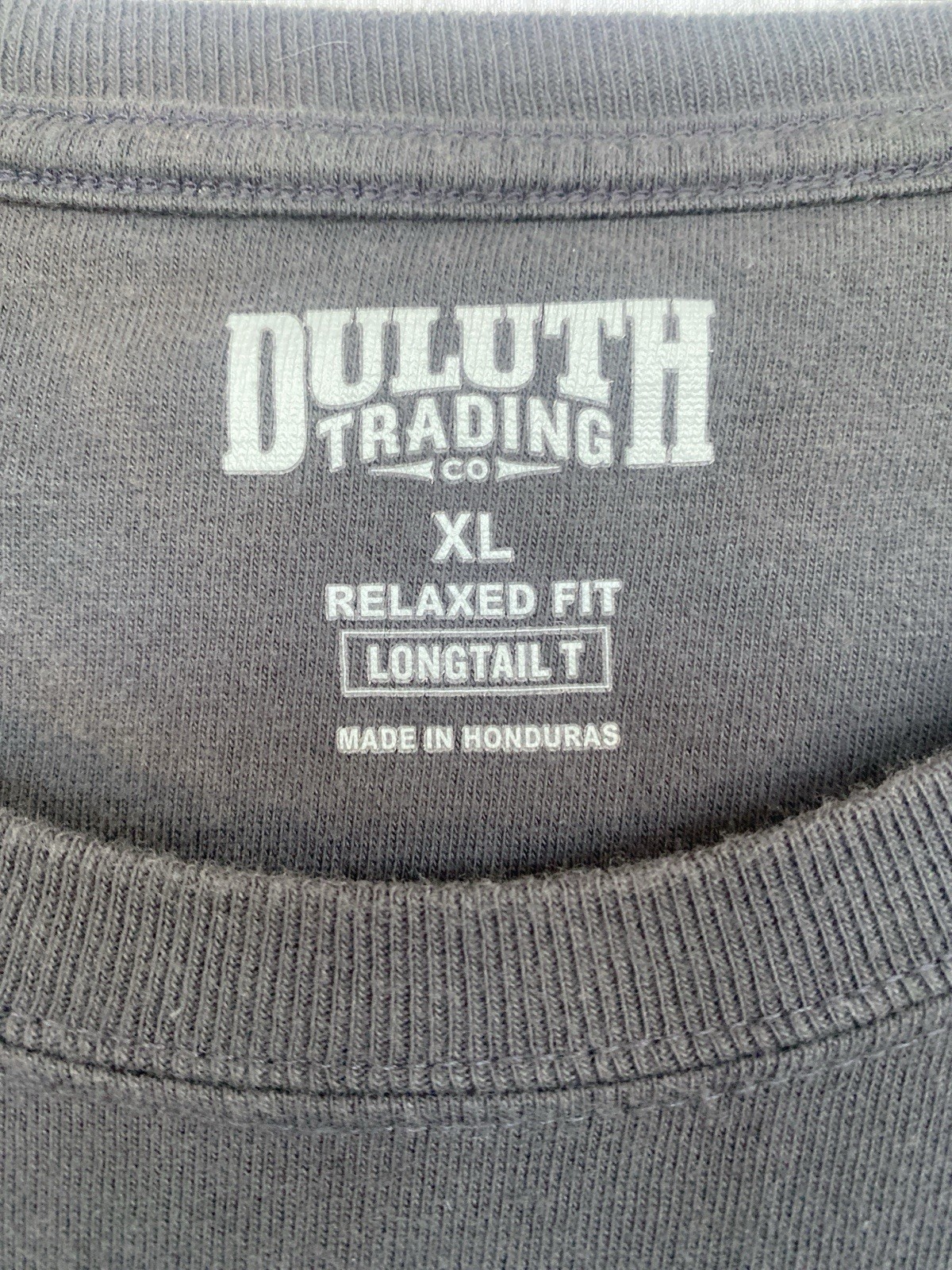 Duluth Trading Co Longtail T Men's Crew Neck Graphic Tee Gray Size XL Relaxed gallery