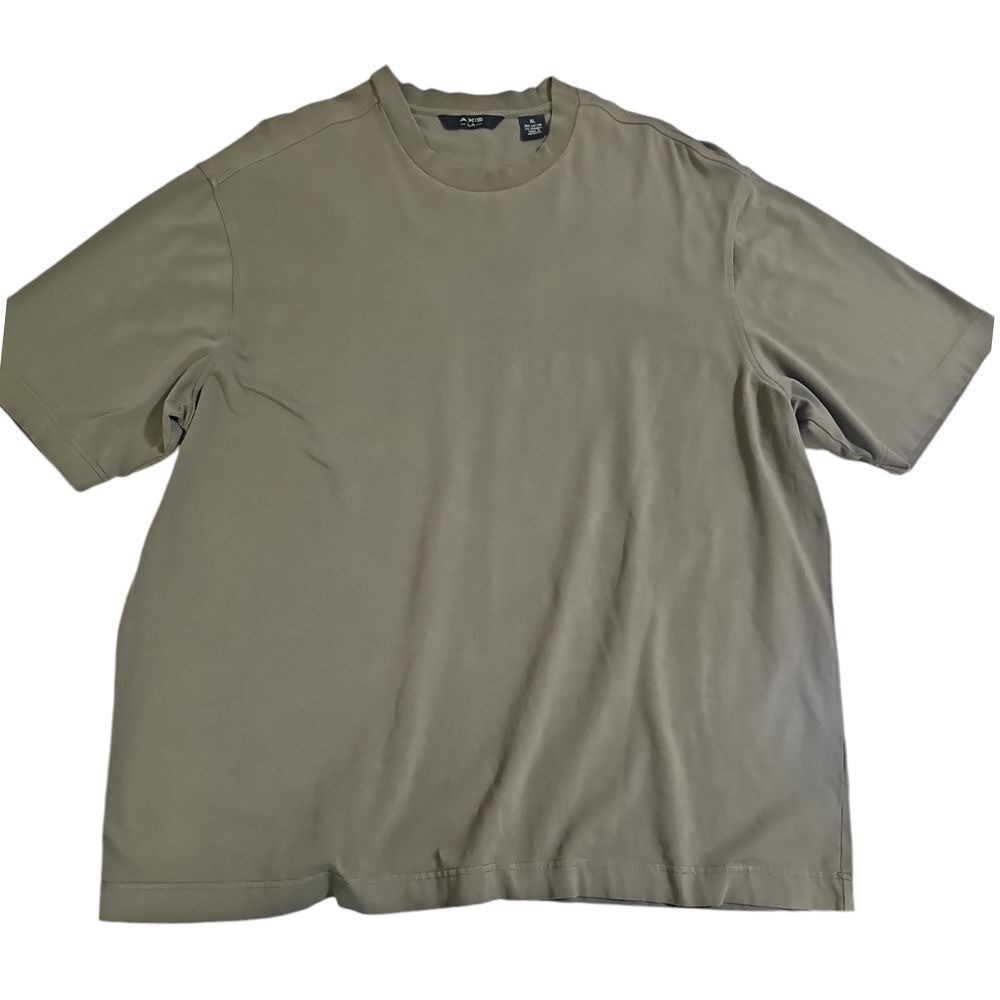 Axis LA Premium Olive Green Cotton Crew Neck T-Shirt Casual Basic Tee XL gallery
