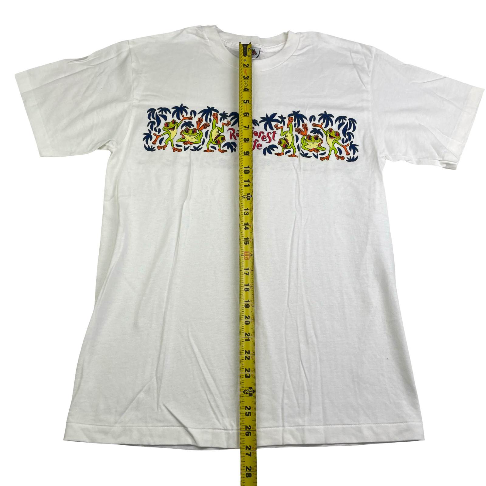 VTG NEW Rainforest Cafe Men's Single Stitch T-Shirt White/Frogs • USA • Medium gallery