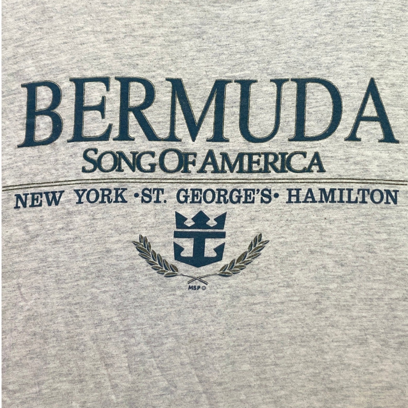 VTG Bermuda Shirt Mens 2XL Spell Out Single Stitch Grunge Nautical Streetwear gallery