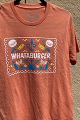 Men’s Whataburger Orange Burger Logo T-Shirt M Tumbleweed TX Cotton Crew Classic
