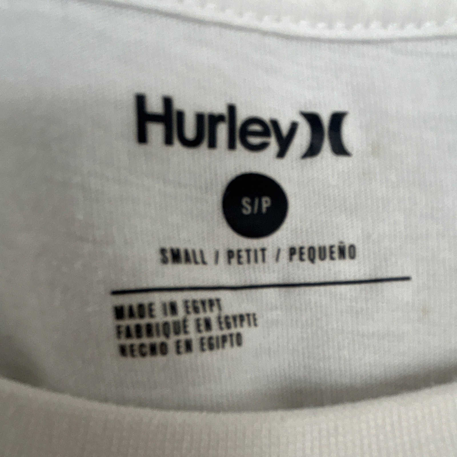 Hurley White Men’s Small Crew Neck Short Sleeve T-Shirt FREE SHIPPING gallery