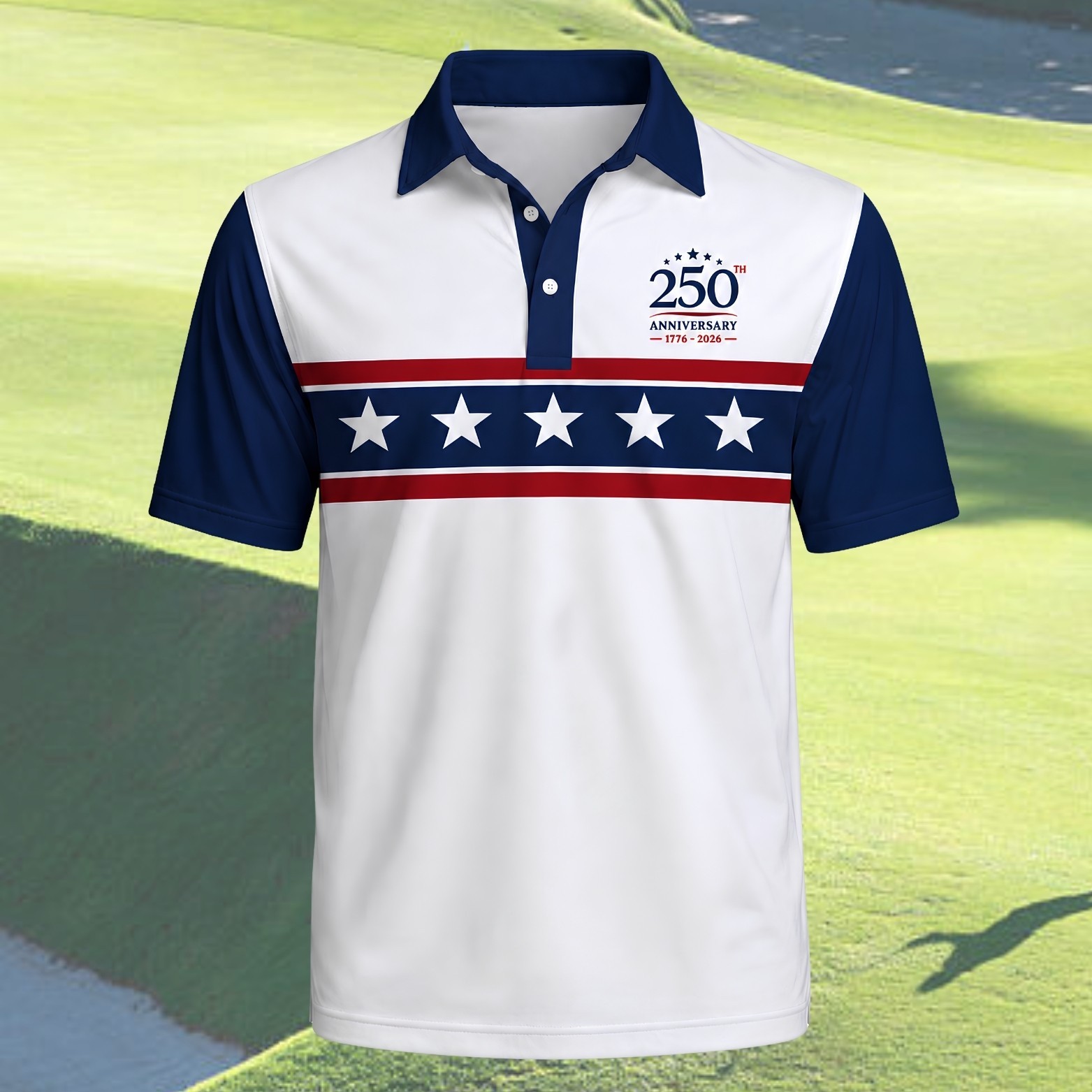 America 250th Anniversary Patriotic Golf Polo, 4th of July Basic Shirt (S-5XL) gallery