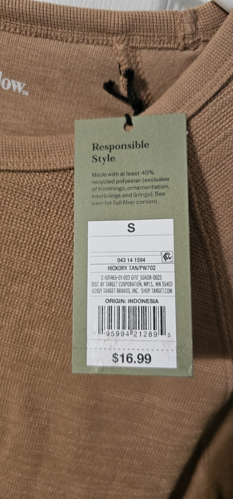 NWT Goodfellow & Co - Men’s sz S Textured Pullover Shirt in Natures Brown gallery