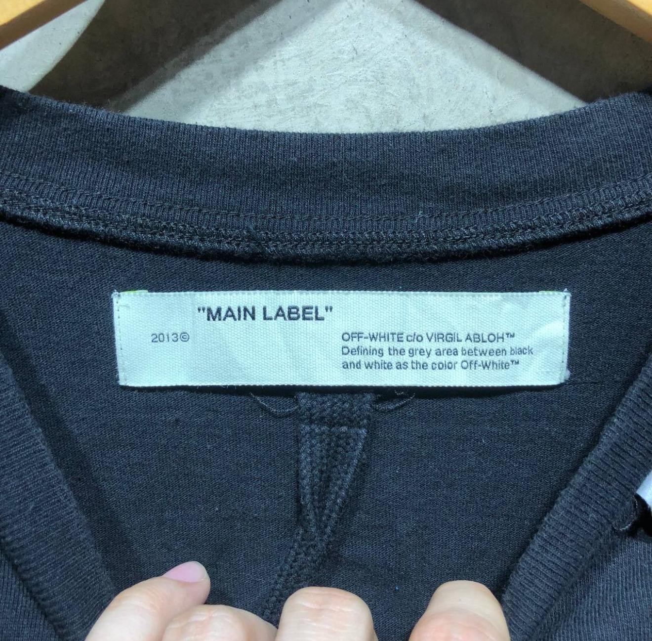 Off-White c/o Virgil Abloh Blue Lightning Arrow Graphic Tee Black Size L 2013 gallery