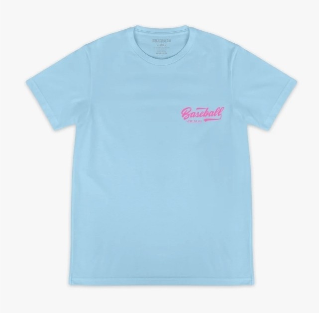 NEW Adult Extra Large BL101 Baseball Lifestyle 101 Blue & Pink Established Shirt gallery