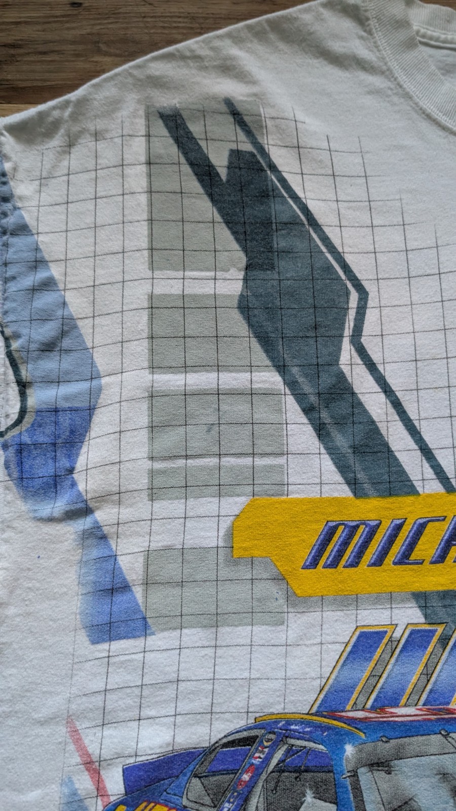 Vintage Michael Waltrip NAPA Racing T Shirt Mens L #15 All Over Print Graphic gallery