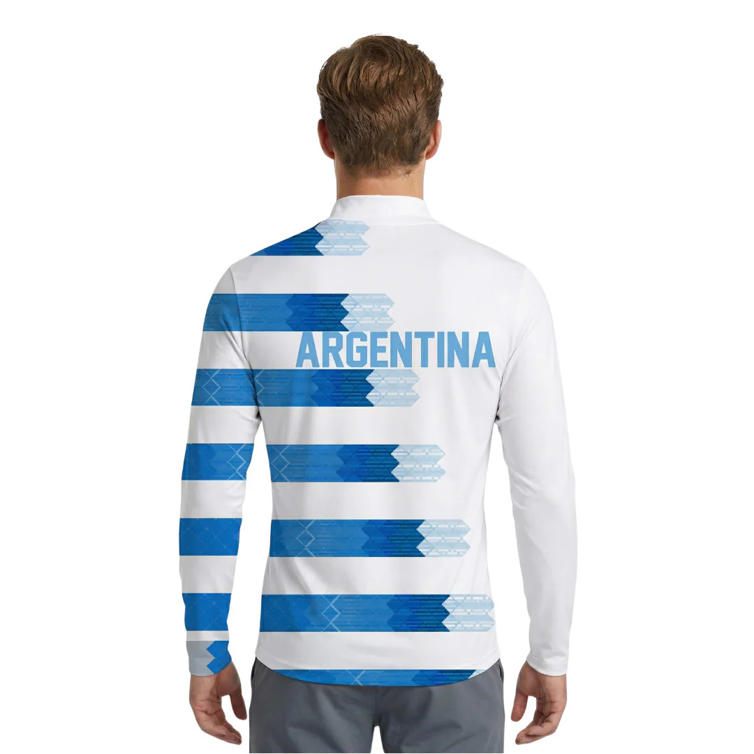 Argentina Soccer Jersey Replica White 1/4 Zip- PreSale. Ships in 7 days gallery