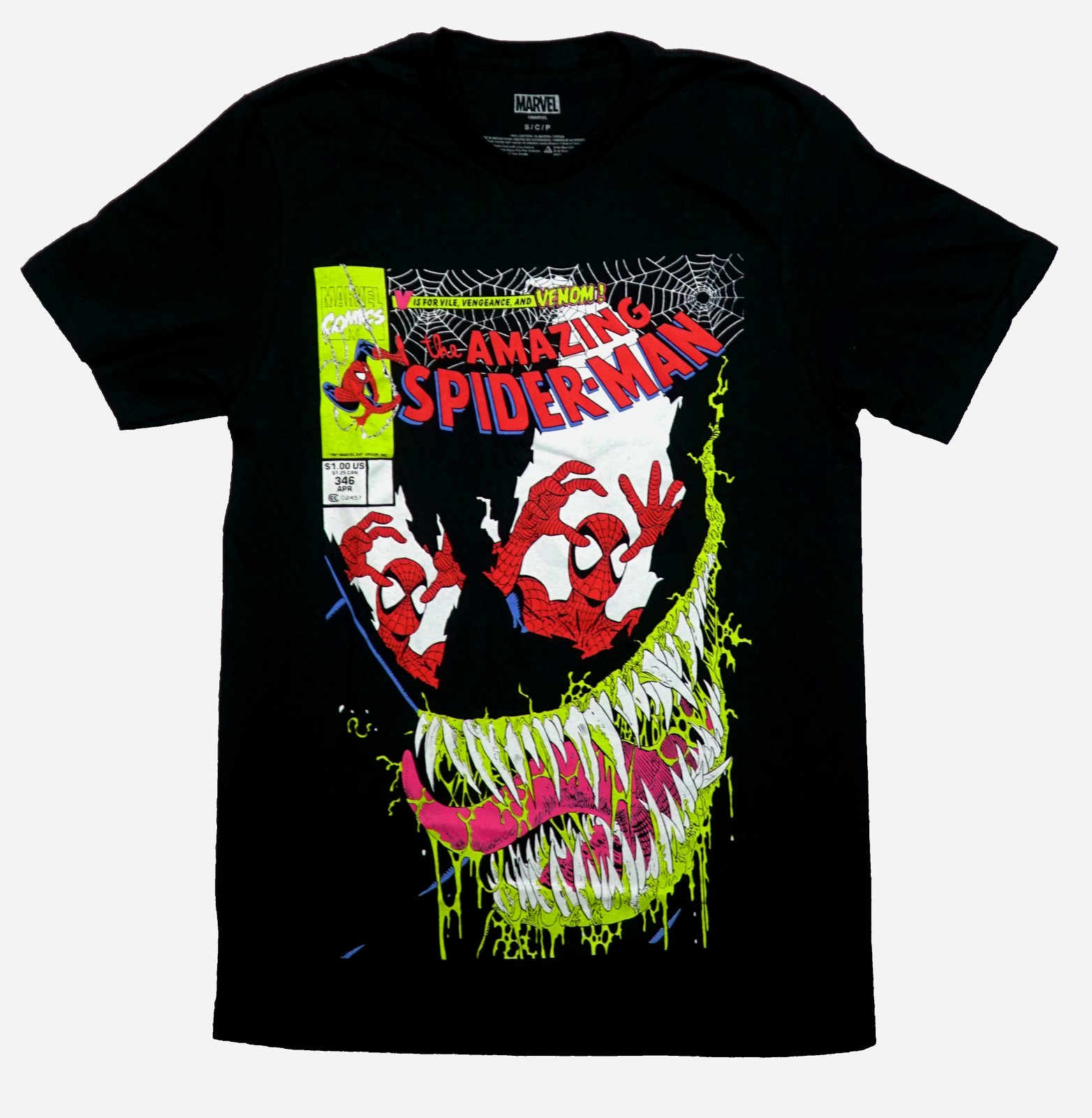 Spider-man New Adult T-Shirt - Erik Larsen Reflected Venom Mouth 346 Cover gallery