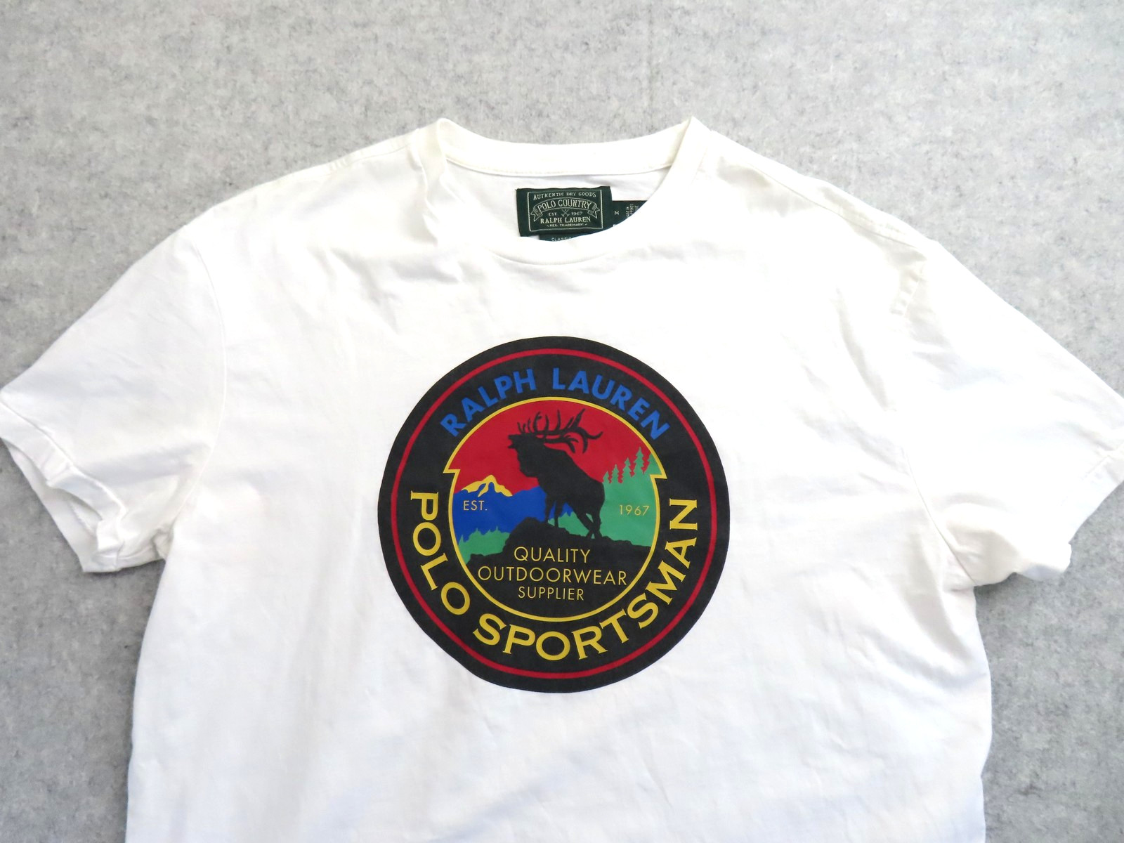 Polo Ralph Lauren Shirt Mens Medium White Polo Country Sportsman Graphic Tee gallery