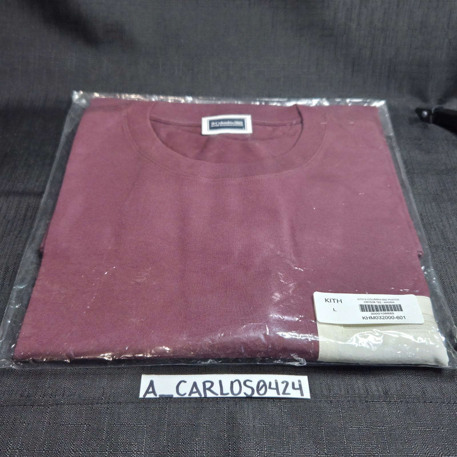 NWT | Kith x Columbia ARD Poster Vintage Tee | Magma | Mens sz L | khm032000-601 gallery