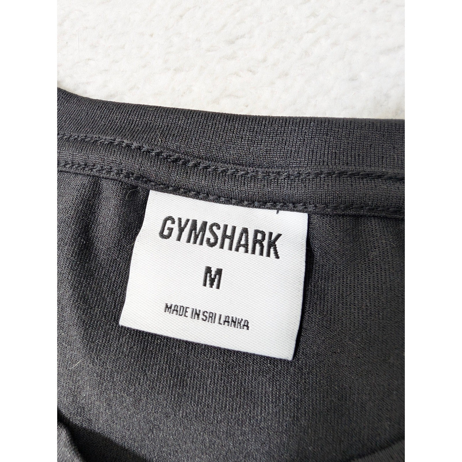 NEW Gymshark Training T-Shirt Mens Med Black Recycled Polyester Performance Tee gallery