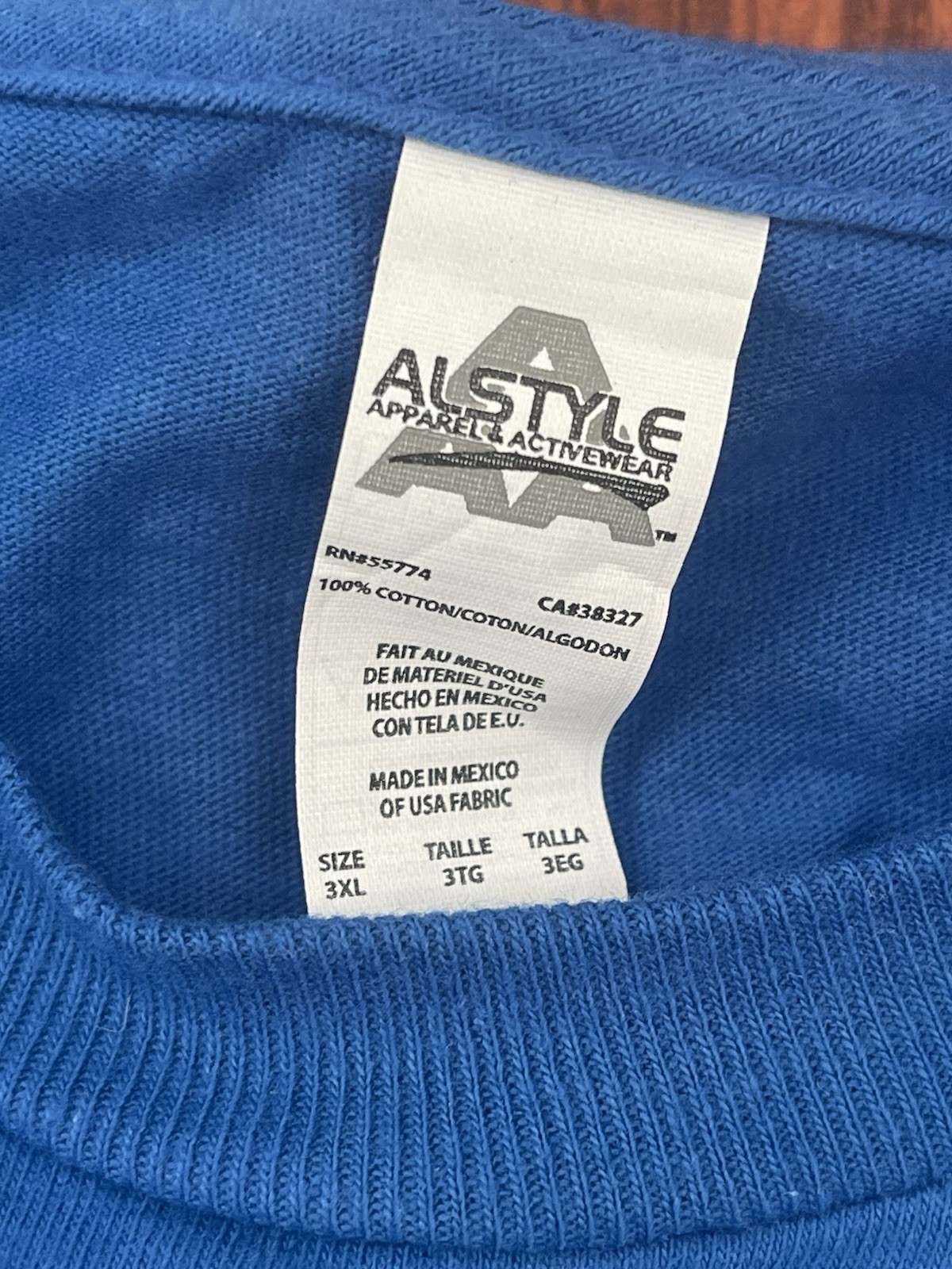 AAA Alstyle Mens 3XL Plain Short Sleeves Tee Blank Royal Blue Casual T Shirt gallery