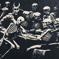 Rolling Stones 1994 Voodoo Lounge Skeleton AOP T-Shirt Black XL Vintage