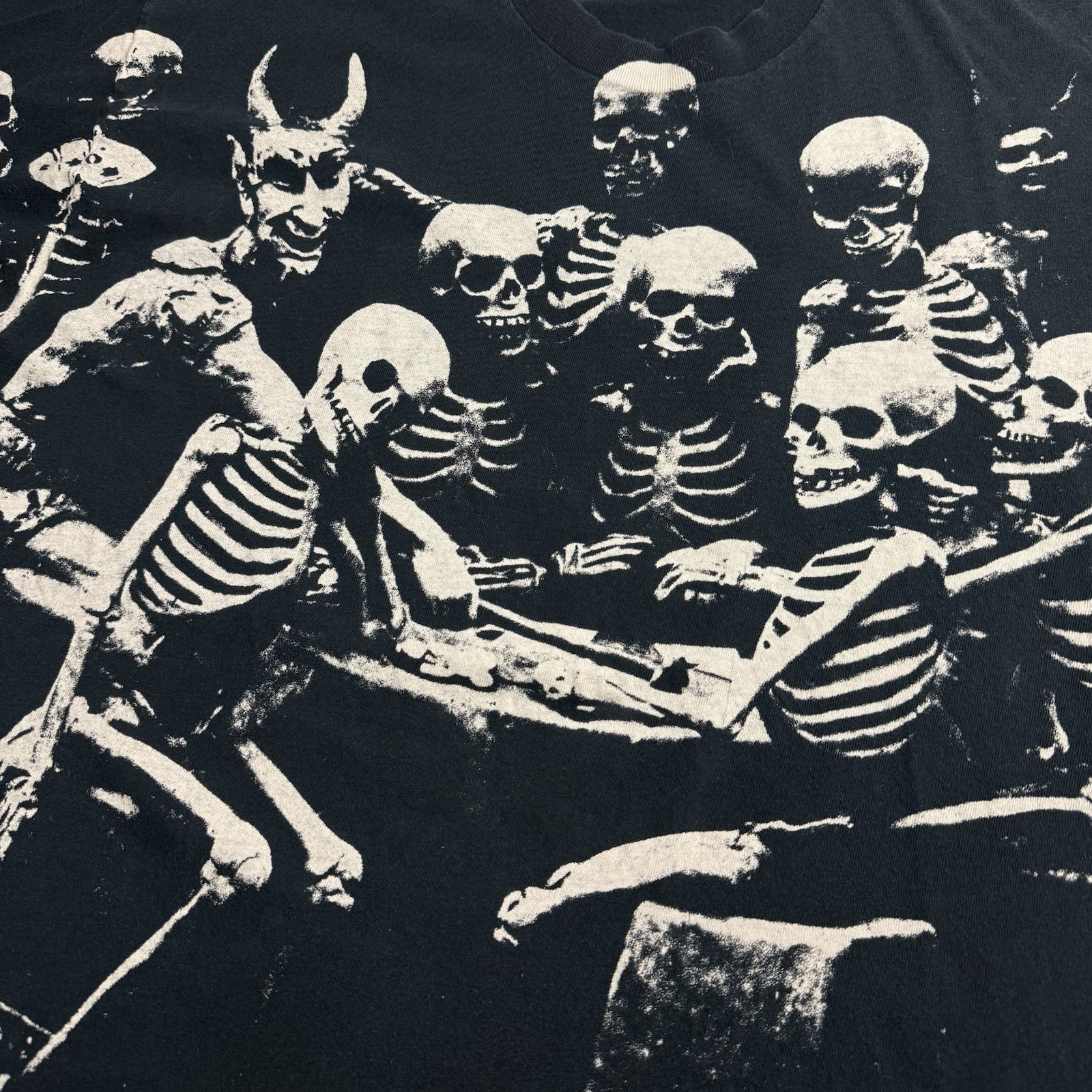 Rolling Stones 1994 Voodoo Lounge Skeleton AOP T-Shirt Black XL Vintage gallery