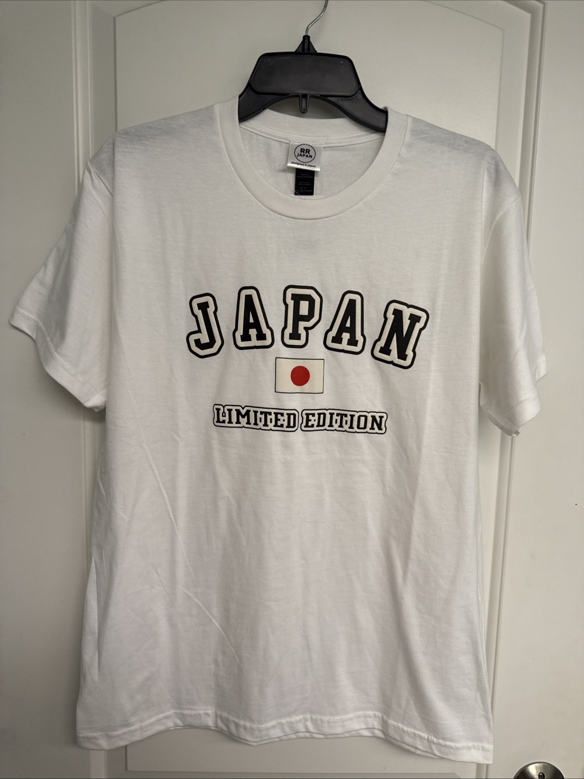 RR Japan “Japan: Limited Edition” 3D Textured White Graphic Men’s Tee Shirt (M)