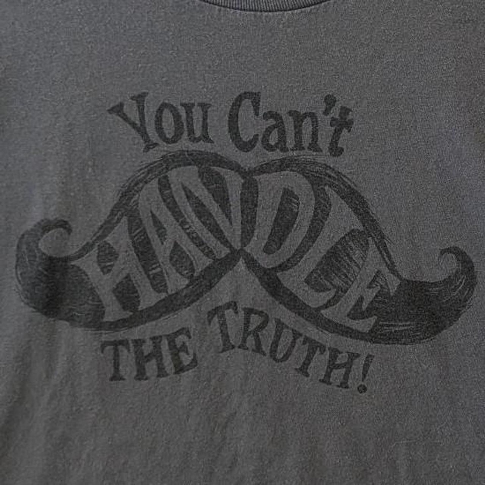 Grey and Black vintage 90s graphic tee with "You Can't Handle The Truth" print gallery