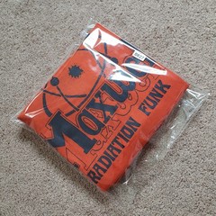Vintage 70s Maxwell Radiation Funk Three Mile Island Medium Mens Orange T-Shirt
