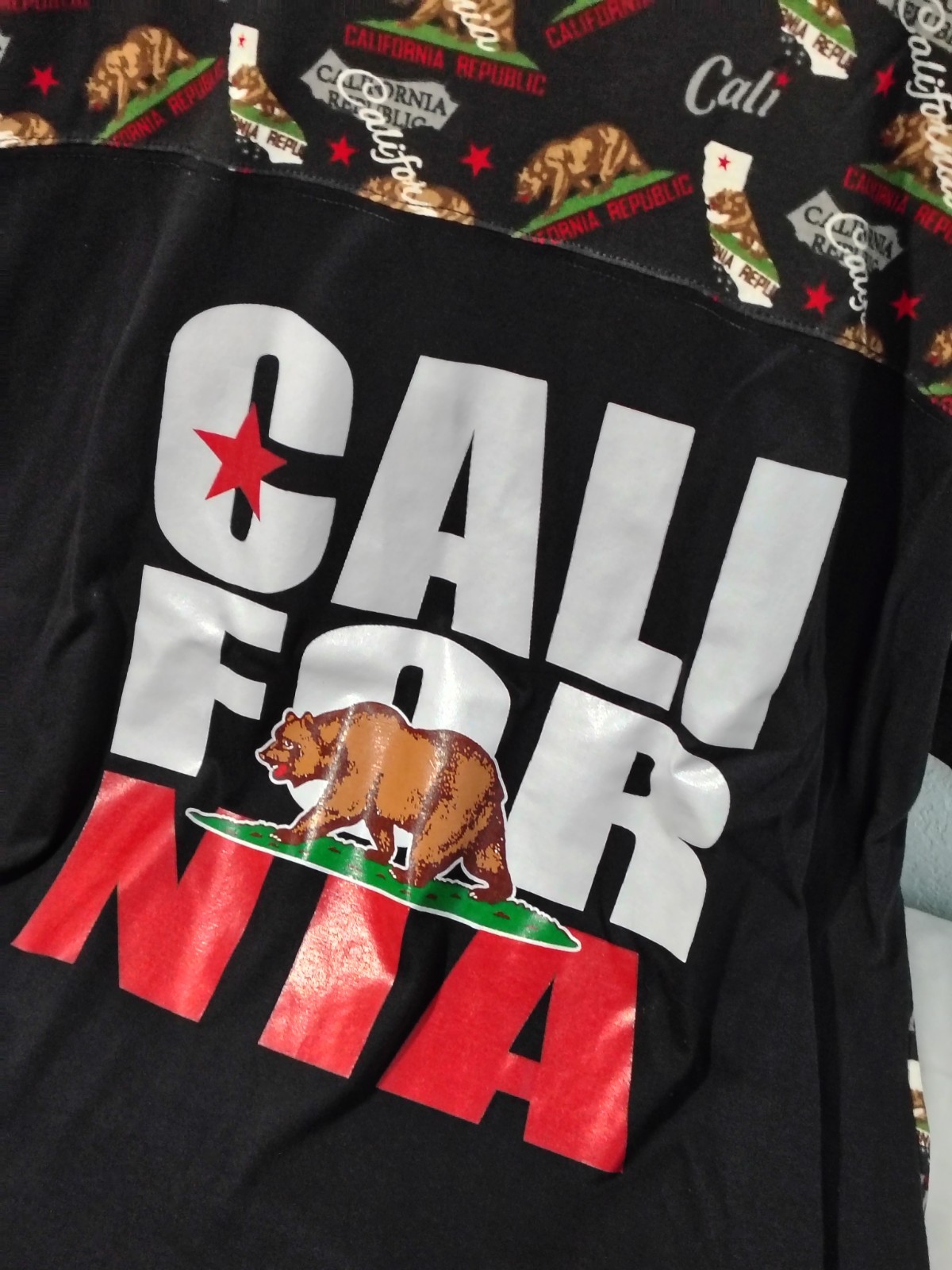 California T-shirt Republic Bear Graphic Size 2XL Black B120 gallery