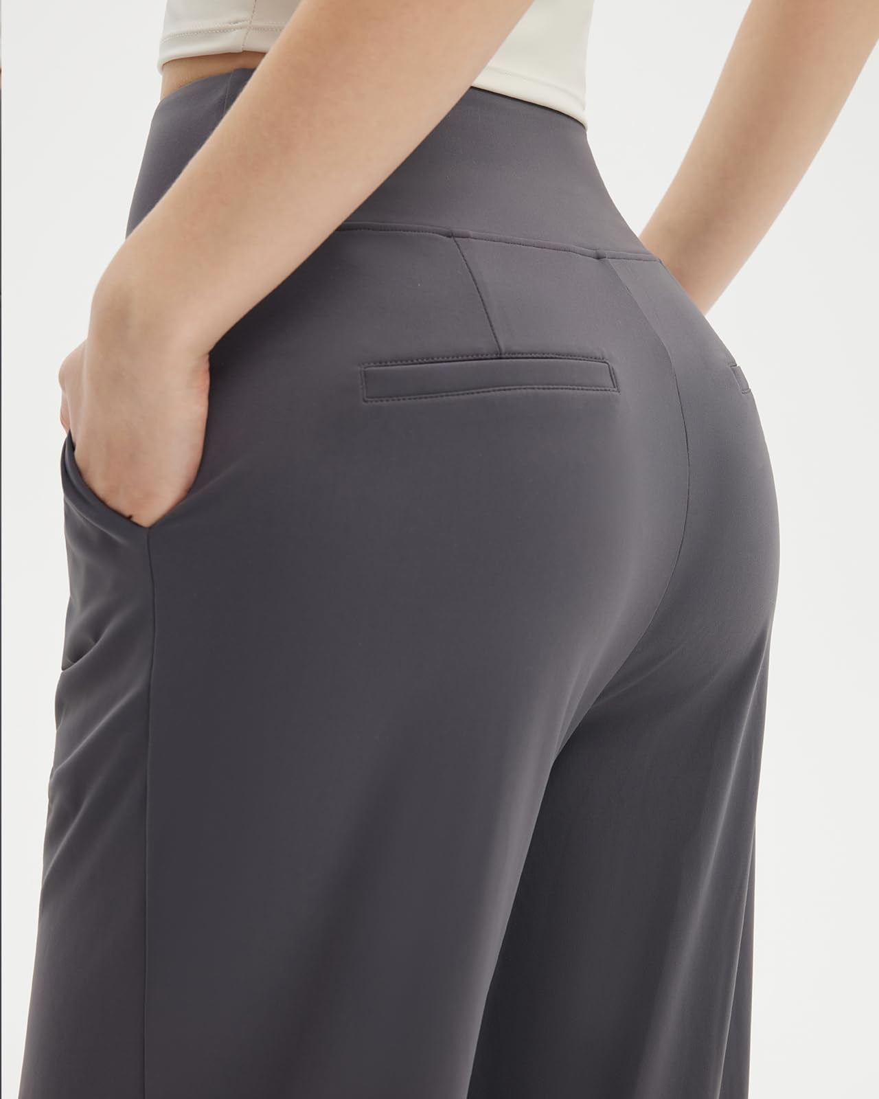 Women Casual Wide Leg Pants 2025 High Waisted Lounge Work Pant with Pockets (... gallery