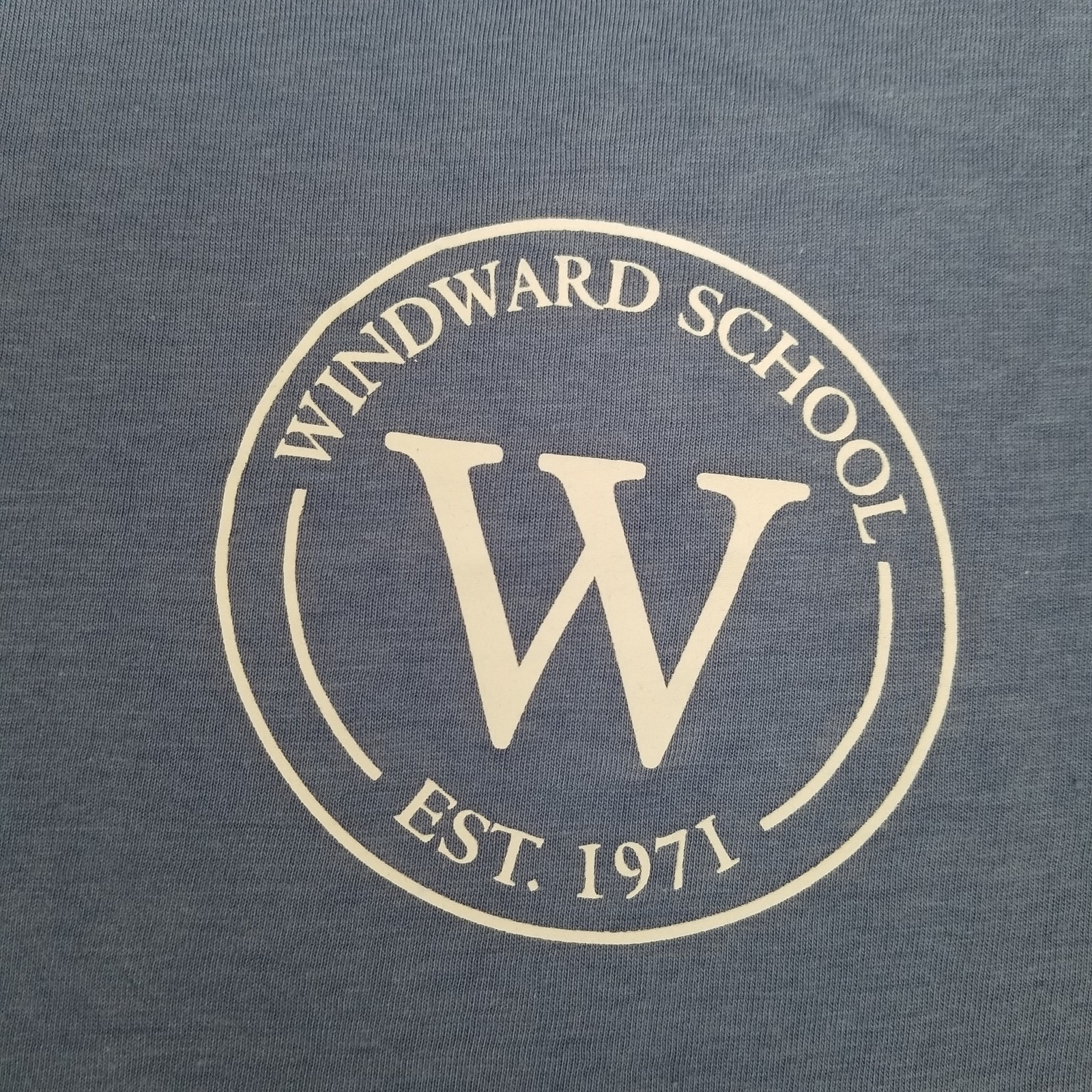 Windward School Men's Large Blue T-Shirt Short Sleeve Crewneck Classic Casual gallery