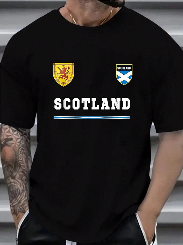 Mens Scotland Lion Rampant Flag T Shirt 100% Cotton Soft Breathable Casual Tee gallery