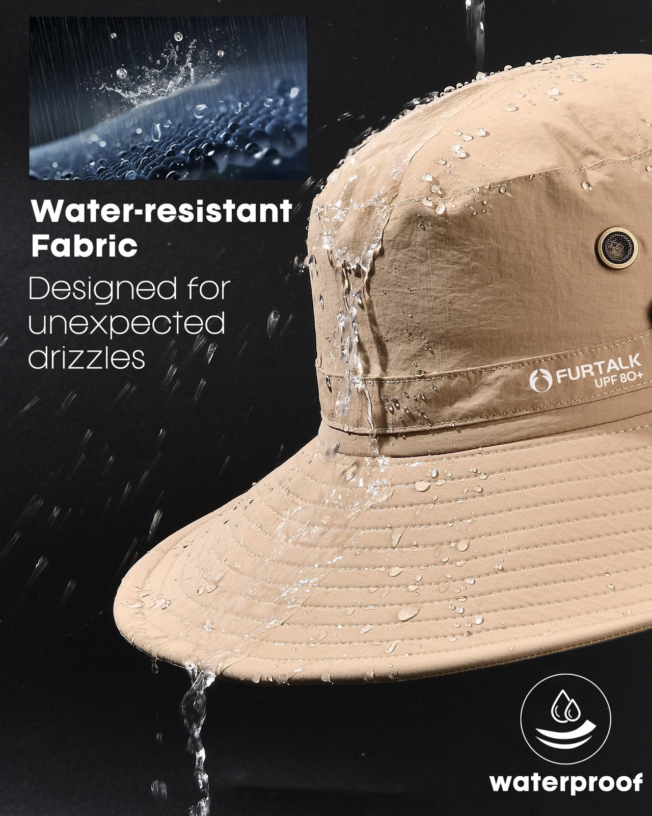 Sun Hats for Men Fishing Hat UPF 80+ Foldable Wide Brim Outdoor Hiking Beach gallery