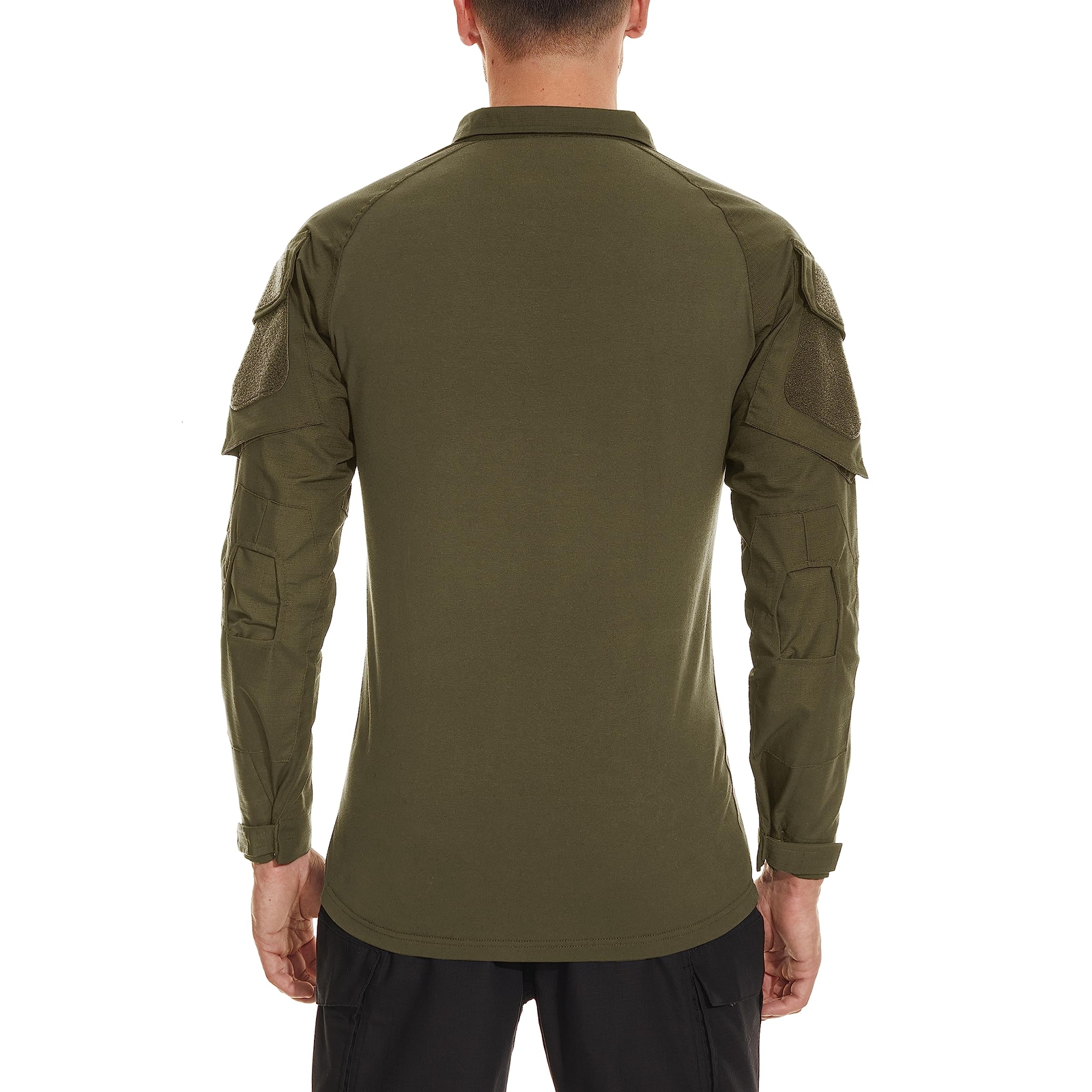 Men's Firm Active Shirts Camping Atheletic Training T-Shirts 1/4 Zip Ripstop Top gallery