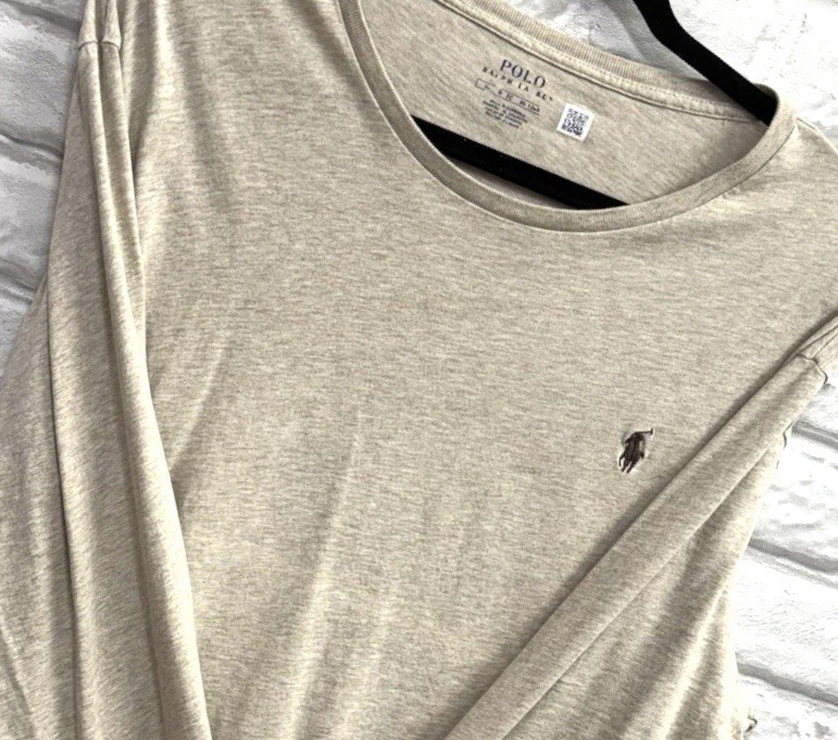 Polo Ralph Lauren Mens XL Classic-Fit Jersey Long-Sleeve T-Shirt Khaki Pony Logo gallery