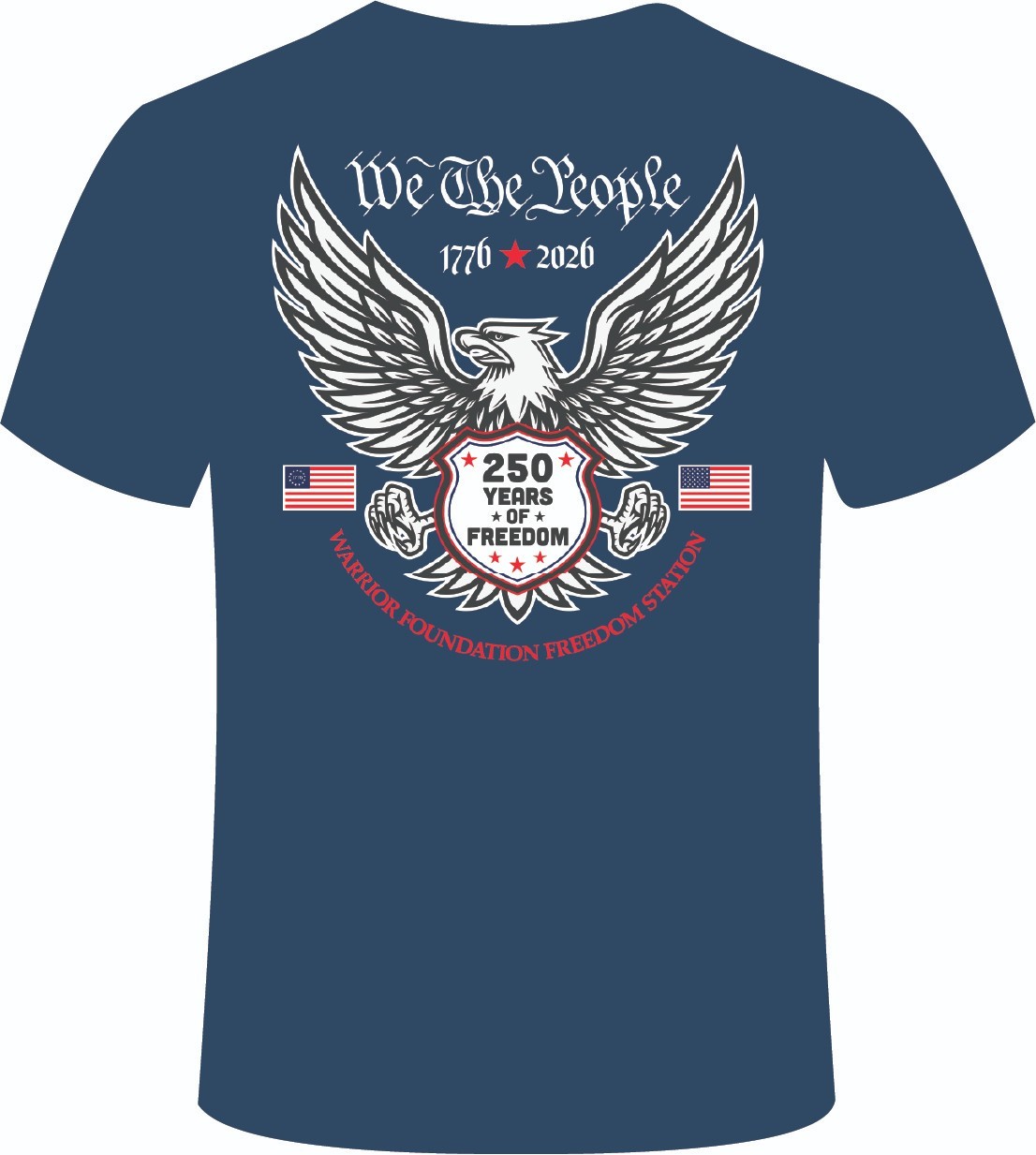 250th Anniversary Patriotic Men's Blue T-Shirt gallery