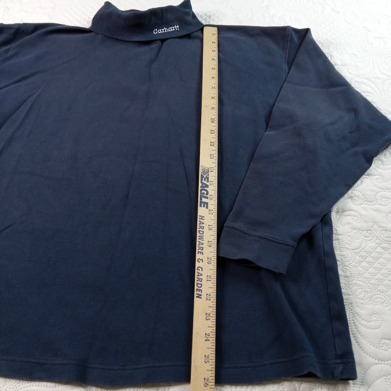 Carhartt K169 Turtleneck Shirt Mens XL Navy Embroidered Vtg 90s EUC gallery