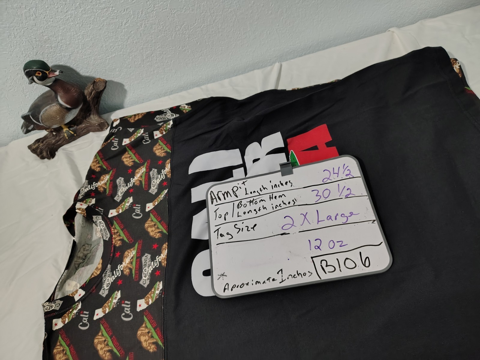 California T-shirt Republic Bear Graphic Size 2XL Black B120 gallery